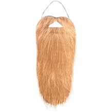Surakey Long Dwarf Costume Beard Gnome Beard Wizard Beard - Fake Beard Large Full Beard Long Whiskers Christmas Fake Beard, Brown