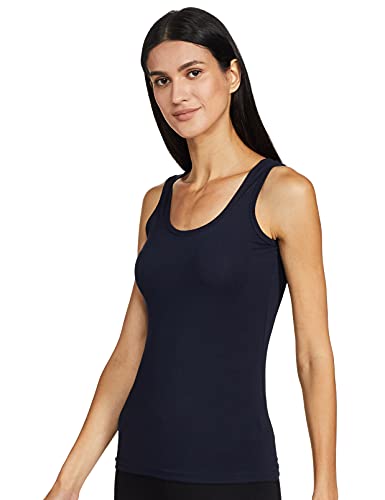 Image of Longies Women's Sleeveless Camisole (LWSLTPO2V001 Tomato & Navy blue12 S)