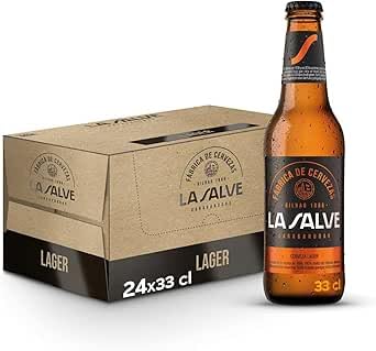 La Salve Lucia Lager Bier, 33 cl Einwegflasche, 24er Pack