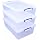 43 Litre Nestable Clear Pack of 3 in Card