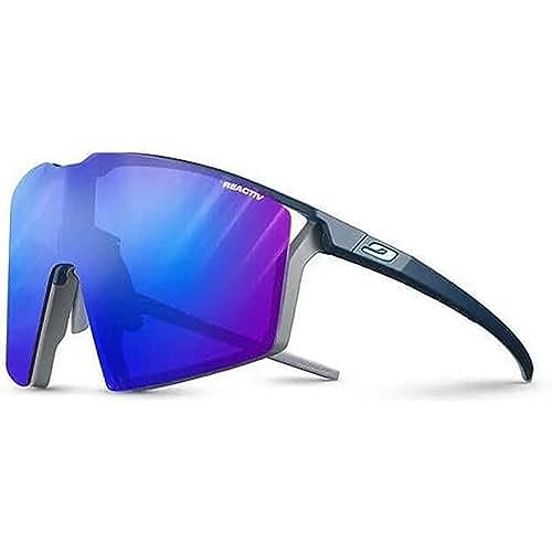JULBO Edge Unisex Adult Sunglasses, Matte Blue/Grey, One Size, Matte Blue/Grey