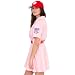 Officially Licensed AAGPBL Rockford Peaches Costume | Rockford Peaches Baseball Costume Women Dress for Halloween Cosplay