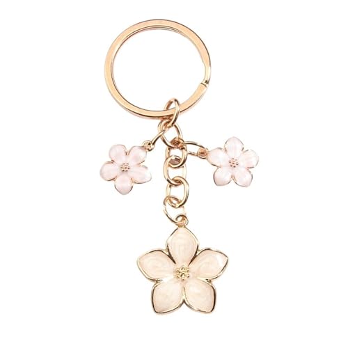 Porte-clés voiture avec pendentif fleur de sakura pour sac à dos