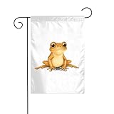 Perfetta per migliorare qualsiasi spazio esterno, la bandiera da giardino YYHWHJDE Little Brown Frog Prints è adatta per cortili, giardini, vasi di fiori, terrazze, balconi, cortili e prati, fungendo da affascinante pezzo decorativo che svolazza magnificamente al vento.