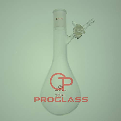 Proglass 250mL Airless-Ware Reaction Storage Schlenk Flask with 24/40 Joint and Glass Spring Stopcock