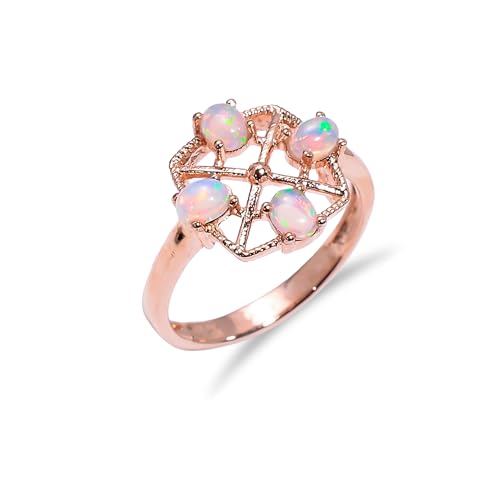 Bague en opale éthiopienne et argent 925, l'éclat unique d'un bijou précieux