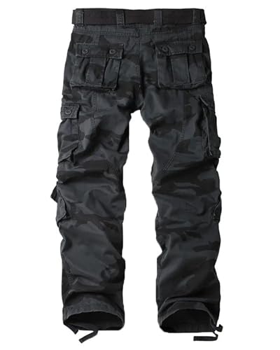 Men's Cargo Pants Casual Cotton Relaxed Fit Pants Thicken Work Pants Multi Pockets Baggy Travel Hiking2