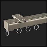 HUWofPD Moderne Vorhangschienen-Set, Vorhangschiene für Krankenhaus/Schlafzimmer/Balkon, Raumteiler für Decken-/Wandmontage, mit Beschlägen Easy Install(Ceiling Mount,100cm/3.2ft)