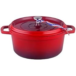 Cazuela Roja Kamberg Cazuela 20 cm redonda rojo flameado, aluminio fundido, revestimiento tipo piedra, todo tipo de fuentes de calor, incluida la inducción, sin PFOA