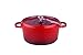 KAMBERG - 0008189 - Cocotte Ø 28 cm Ronde Rouge Flammée - Fonte d'aluminium - Revêtement pierre - Tous feux dont induction - Sans PFOA