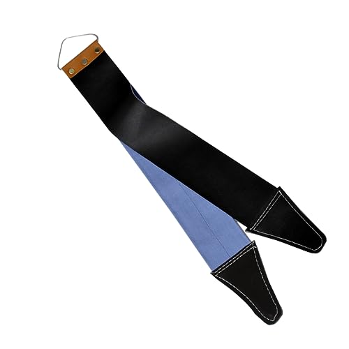 Didiseaon Thicken Razors Canvas Leather Sharpening Cloth Easy to Install Ring for Razor Blade Sharpening Random