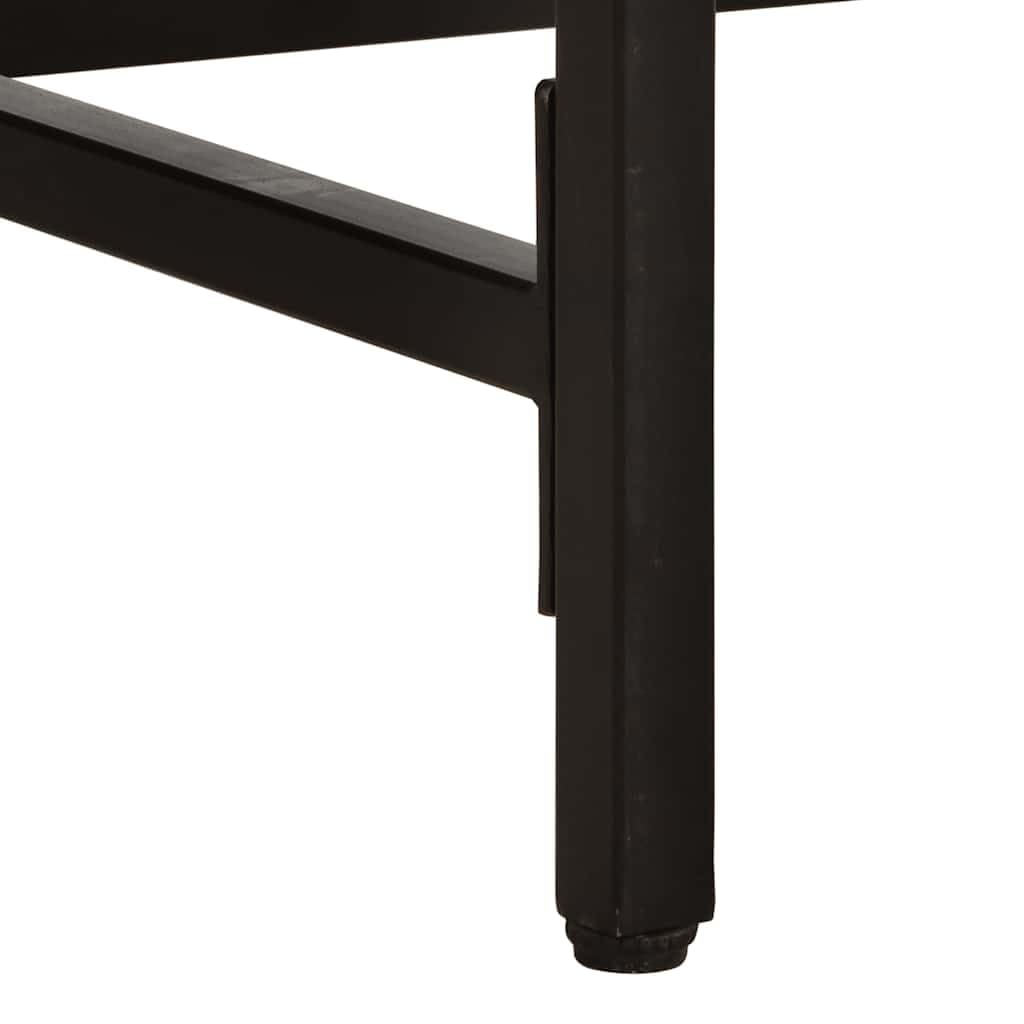 Mesa de comedor 180 x 90 x 75 cm, mango de madera maciza gruesa, marco de hierro robusto, para comedor, cocina, familias numerosas, diseño duradero