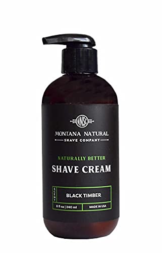 MNSC Black Timber Naturally Better Pump Shave Cream - Smooth, Hypoallergenic, All-Natural, & Handcrafted in USA