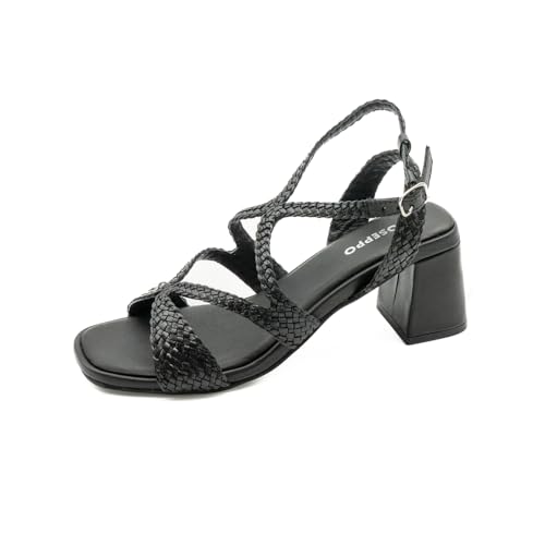 GIOSEPPO Damski pasek Mohoro T-Strap, czarny/biały, 2,5 UK