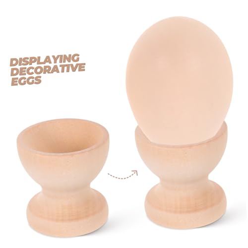 OHPHCALL 6stücke Teiliges Set Aus Holz Eierbecher Für Ostern Kreative Eierhalter Für Unbemalt Für Bastelprojekte Und Festliche Anlässe – Bild 8