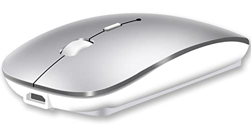 Qxvnm Ratón Bluetooth Para Ordenador Portátil, Recargable, Silencioso, Ligero, Inalámbrico, Compatible Con Ipad, Macbook Air Pro, Chromebook, Escritorio, Pc, Ordenador, Plateado Qxvnm Ratón Bluetooth Para Ordenador Portátil, Recargable, Silencioso, Ligero, Inalámbrico, Compatible Con Ipad, Macbook Air Pro, Chromebook, Escritorio, Pc, Ordenador, Plateado