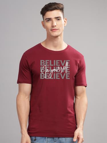 Image of ADRO 100% Cotton Lycra Tshirts for Men Combo Pack of 3 | Regular Fit | Printed T Shirt | Round Neck Half Sleeve| Mens Tshirts