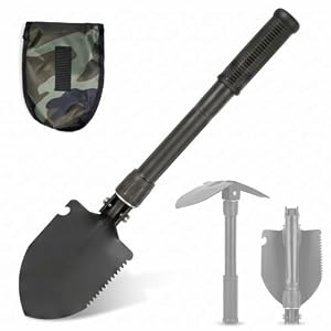 Folding Camping Shovel – Carbon Steel Multi-Tool Survival Shovel