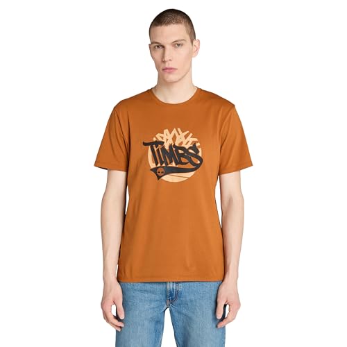 Timberland Men's Brand Carrier Front Graphic T-Shirt
