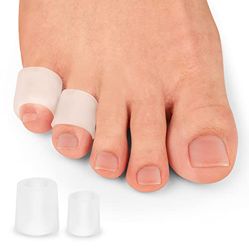 Sumifun Gel Toe Protector, Open Toe Sleeves for Bunions, (6 Thin+6 Thick) Pinky Silicone Toe Protectors for Corns, Hammer Toes, Toenails Loss, Friction Pain Relief