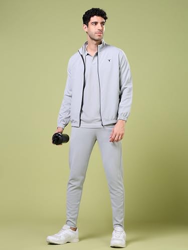Image of TECHNOSPORT Men's Solid Polyester Techno Lite Jacket With SPF50+ And Microbial Properties