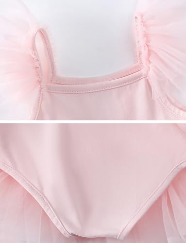 SEAUR - Vestido de dança collant infantil sem mangas para meninas vestido tutu de balé infantil roup
