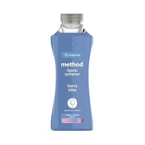 method Fabric Softener, Fabric Conditioner to Soften Your Clothes, With Fresh Berry Scent, 1x 33 Washes 1x 990ml