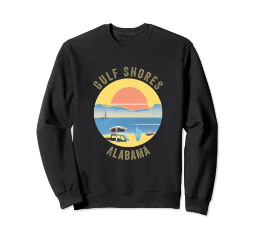 Gulf Shores Souvenir Apparel – Retro Vintage Gulf Shores Sudadera