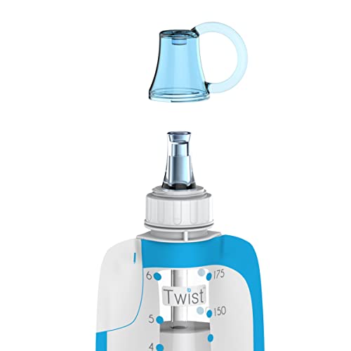 Image of Kiinde Twist Pouch Sippy Top Attachments with Straws for Baby and Toddler, 3-Pack Set for Breast Milk, Formula, Juice, Purees, Leak Proof, One Piece Twist-On Lid