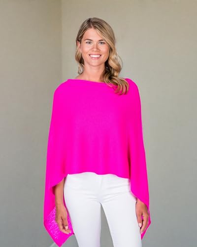 Image of CLAUDIA NICHOLE Womens 100% Cashmere Dress Topper - Cashmere Poncho Wrap