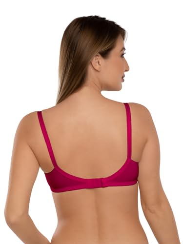Image of Daisy DEE Women's Cotton Seamed Non-Wired Regular Straps Full Coverage Non-Padded Bra - NSHTL