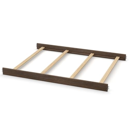 Image of Full-Size Conversion Kit Bed Rails for Dolce Babi Convertible Cribs - Solid Wood Rail - Toddler and Adult Rail for Full-Size Beds - Essential Nursery & Baby Furniture (Weathered Brown)