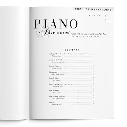 Piano Adventures: Popular Repertoire Book – Level 5 | Piano Sheet Music for Students | Faber Piano Method Book with Pop Hits and Movie Themes | Songbook with Activity Pages for Level 5 Skills image 4