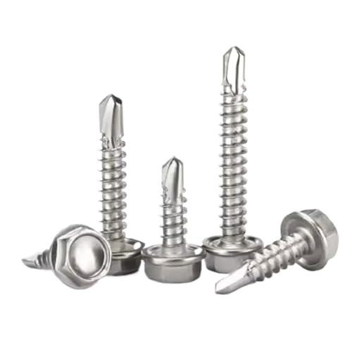 Vis autotaraudeuse hexagonale M5.5 inox 316 contre la rouille extérieure