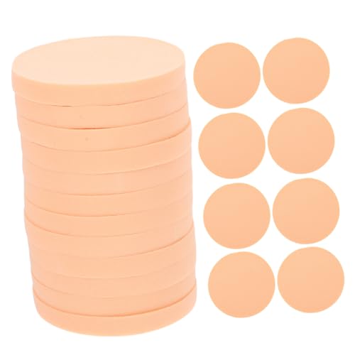 SHERCHPRY 24Pcs Makeup Sponge Round Powder Puff Makeup Removal Pads Skin Friendly Portable for Absorbent Fade Resistant