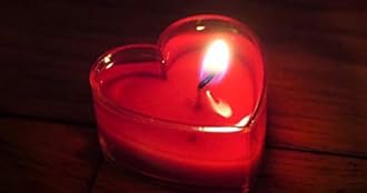 Scented Candles for Home Decor, Rose Fragrance, Heart Shape Wax Candle, Red Colour, Pack of 10, 3.5 x 1.5 Cm