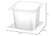 San Jamar Modpans 1/6 Food Pan and Lid for Kitchens and Restaurants, Plastic, 2 Quarts, White