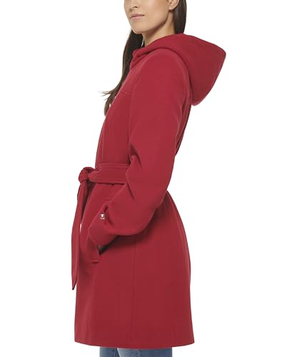 Tommy Hilfiger Women's Belted Zip Up Wool Coat3