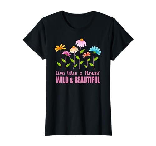 Schöne Blumen Sommer Garten Damen Kinder Mädchen Blumenshirt T-Shirt