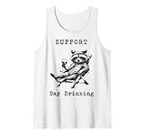 Support Day Drinking Raccoon with wine Retro