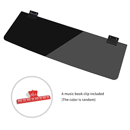 Atnedcvh Notenständer, kompatibel mit elektronischem Digital-Keyboard-Piano Casio Roland Yamaha P35, P45, P48, P105, P115, P121, P125, P128 KB/PSR/PSR-E/PSR-S/YPT/EW/NP/KBP/DGX Serie (Schwarz)