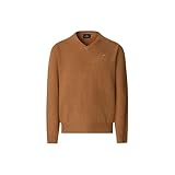 Camel beige Hackett Lambswool V Neck Sweater L