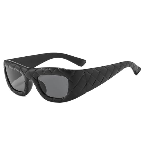 Lunettes de soleil de luxe style punk aux finitions géométriques vintage