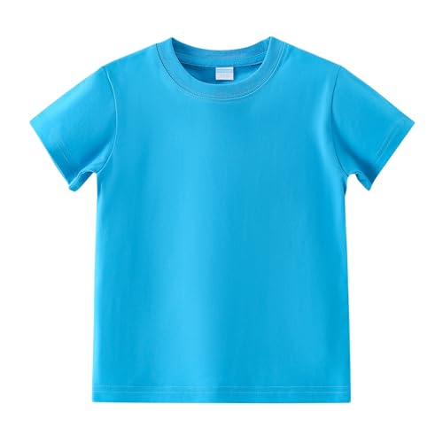 Image of AMIYAN Toddler T Shirts Boys Girls Basic Tee Summer Cotton T-Shirts Crewneck Short Sleeve Shirts for Kids 2-7Y