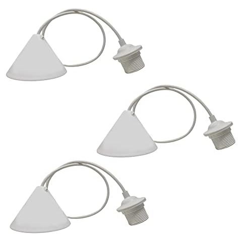 HALOTEC Pack de 3 lámparas colgantes blancas Cover