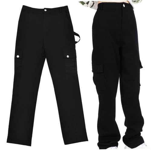 Pantalon cargo pour femme taille haute en tissu respirant de qualité