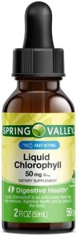 Foxie Spring Valley Fast Acting Liquid 50mg Chlorophyll, Peppermint, 2oz
