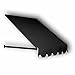 Awntech 3-Feet Dallas Retro Window/Entry Awning, 44 by 24-Inch, Gray/Cream/Black