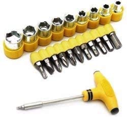 KIDINGTON 24 pcs T Shape Screwdriver Set Batch Head Ratchet Pawl Socket Spanner Hand Tools (B09QYYRL3T) Amazon Price History, Amazon Price Tracker