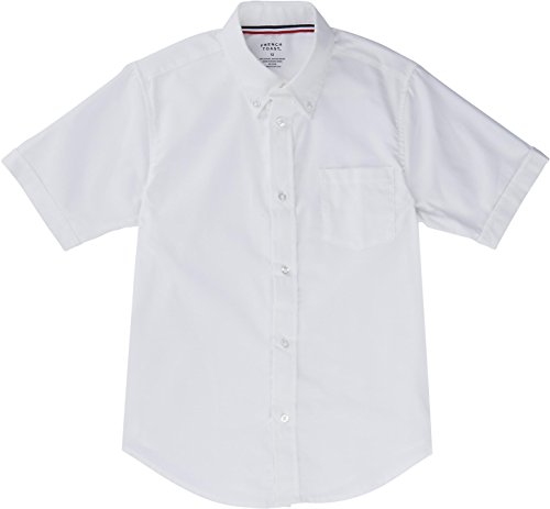 French Toast School Uniform Boys Short Sleeve Oxford Shirt, White, 4T